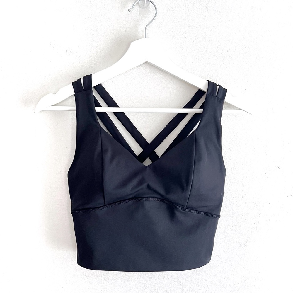 Lanston Sport Range Longline Bra in Black